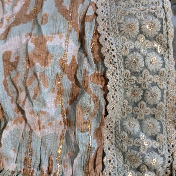 Green and Gold Boho maxi dress - Picture 2 of 6